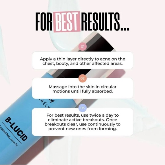 MAELYS B-Lucid Targeted Body Acne Gel 3.38oz NIB Sealed $49 NIB Sealed - Picture 5 of 16